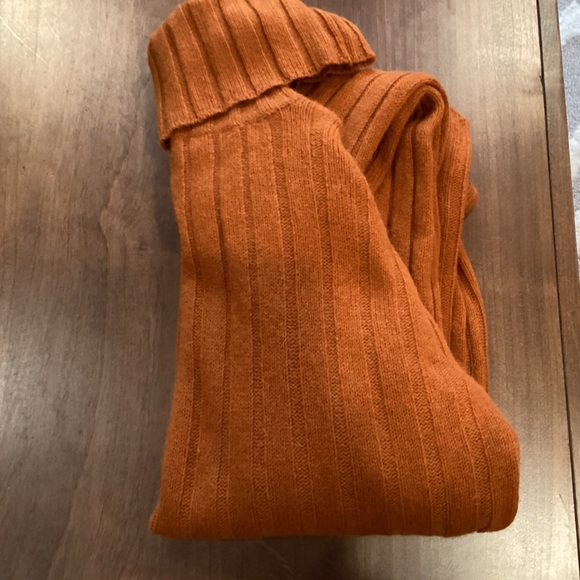 Lambs wool, angora, Turtleneck Sweater, burnt orange, large fitted, vintage - Picture 2 of 12